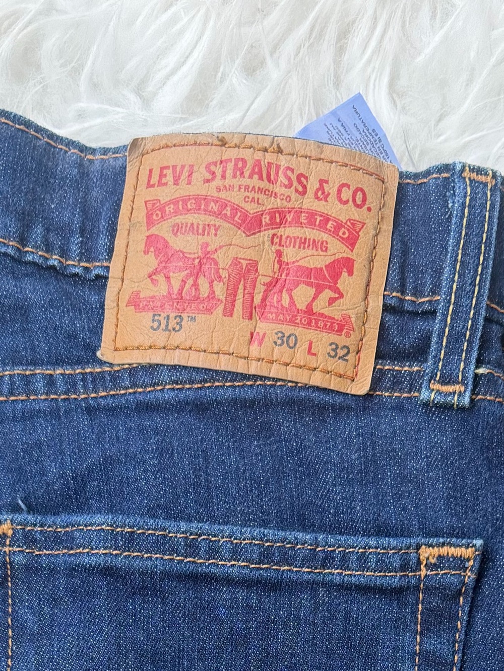 Levi's Men's Navy Slim Straight Jeans 513
